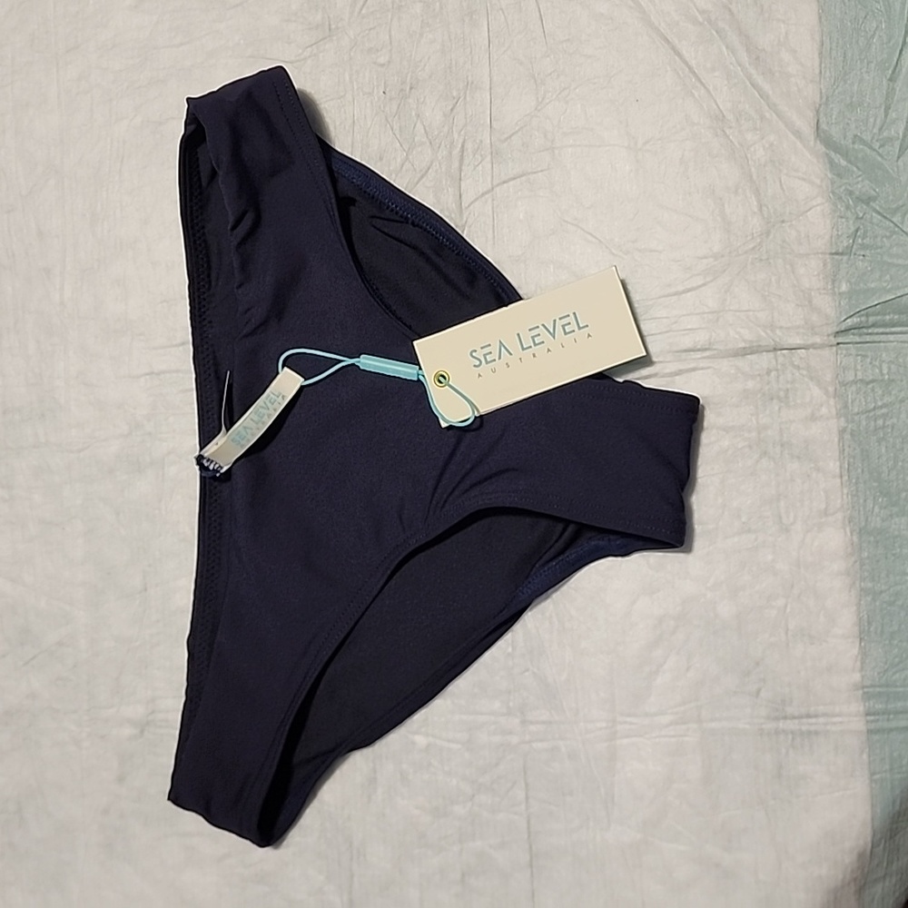 Navy Blue Hipsters Bikini Bottom/Size 4